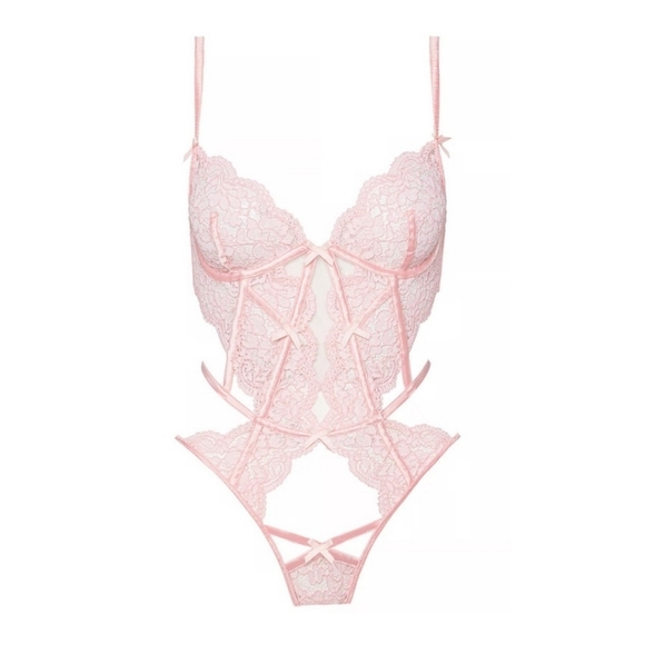 NWOT For Love and Lemons 🍋 Creamsicle Pink Teddy Small - Picture 5 of 9